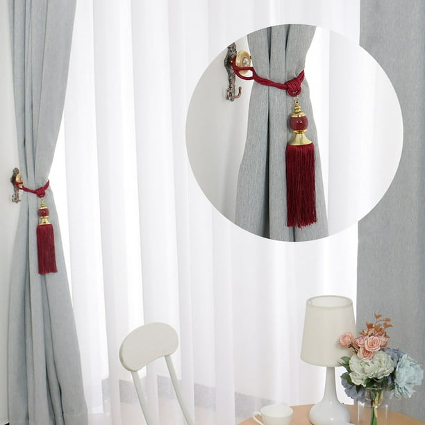 4pcs Curtain Tie Rope Tassel Curtain Rope Curtain Tieback for Home Hotel